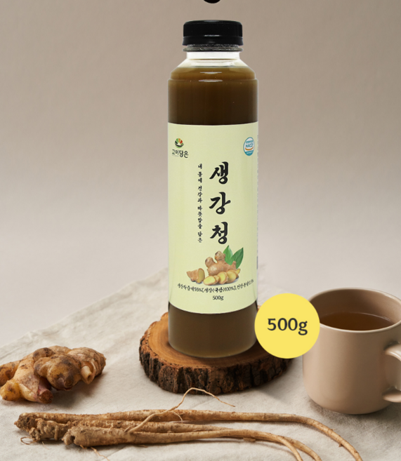 국내산 생강 도라지 설탕 zero 고이담은 생강청 500g, 1개
