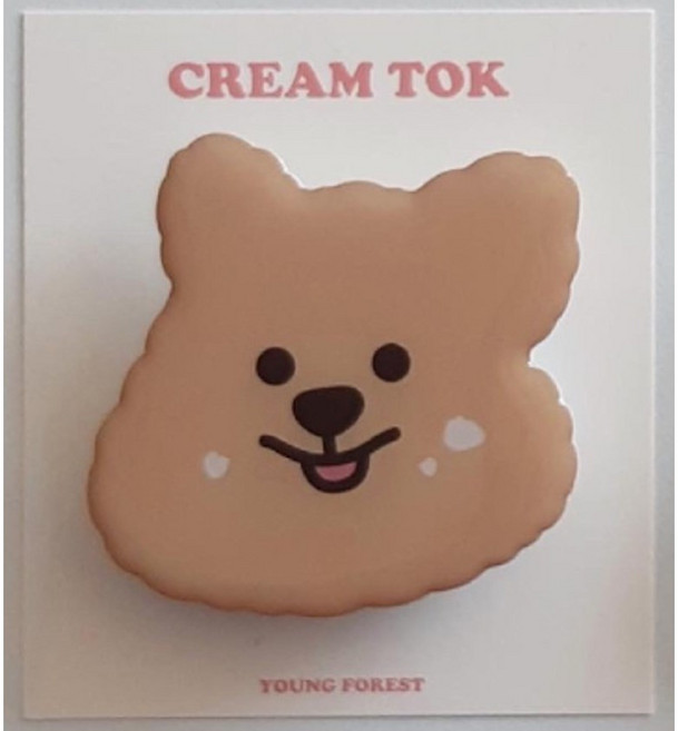 젤리크루 망상리토끼 하트쿠키 곰머그톡 캔디톡 하트탄붕이그립톡 핑크곰톡 현타토끼톡 꽃카톡 에어팟톡 밤톨톡 달붕이톡, 1개, 크림톡