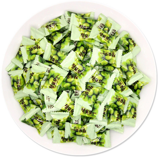 웰링스 대용량 업소용 벌크 디저트 캔디 기념일 행사 어린이집 과일 답례품 식당 후식 청포도 사탕, 1개, 1.5kg