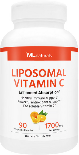 [미국빠른직구] 신제품 마이라이프 내추럴스 리포좀 비타민 C 1700 mg, 1개, 90정