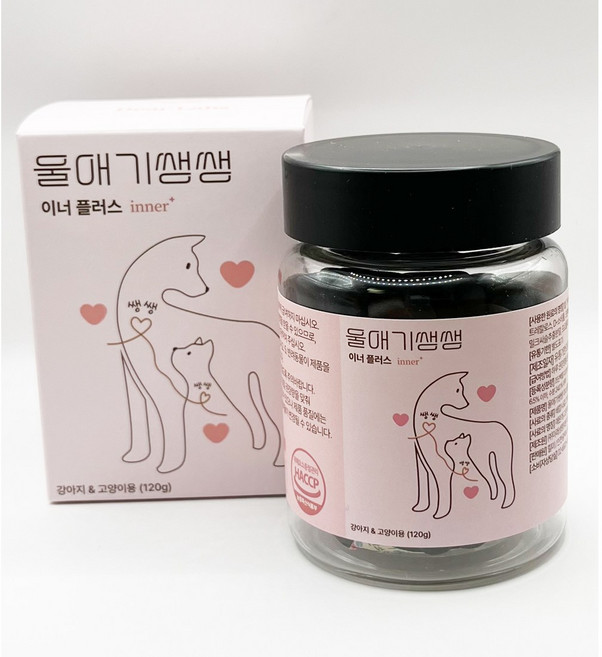 디어랩스 강아지 울애기쌩쌩 이너플러스 기관지 심장 신장 간 영양제, 60정, 종합영양제, 1개