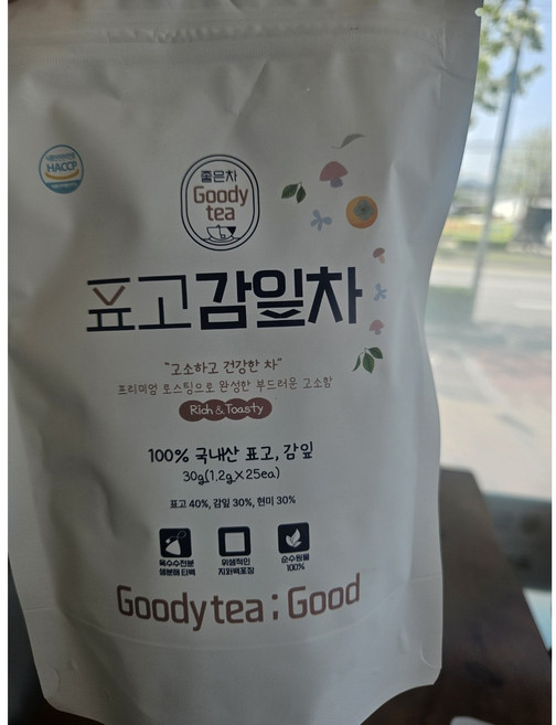 [만복가해월농원]좋은차 Goody Tea 표고감잎차 구수한 건강차, 1개, 25개입, 1.2g