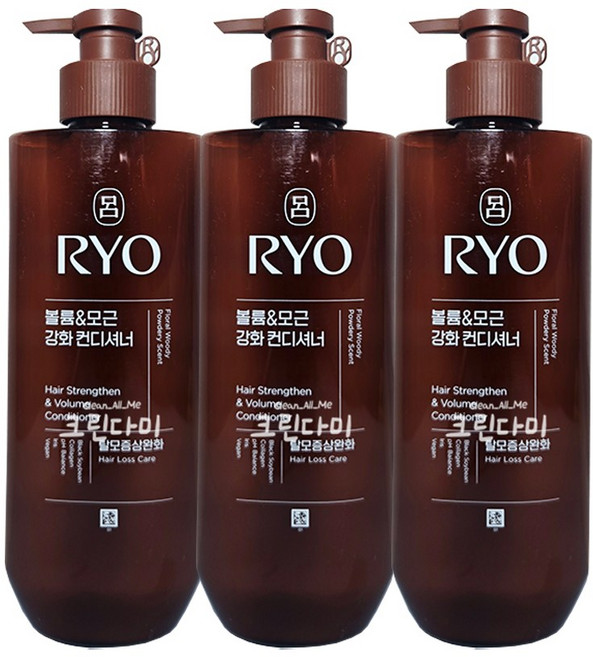 려 컨디셔너 흑운 볼륨 모근강화, 3개, 592ml