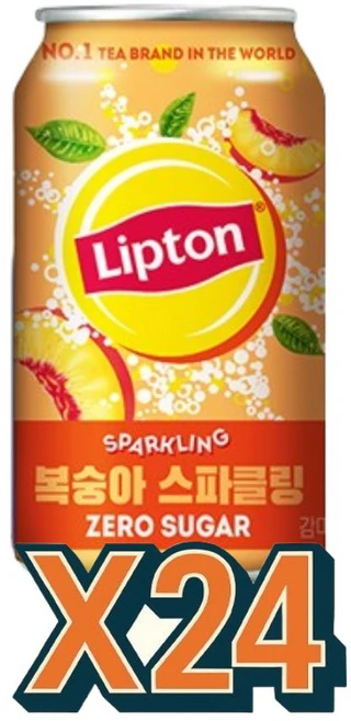 립톤제로 복숭아스파클링 355ml - 쿠팡