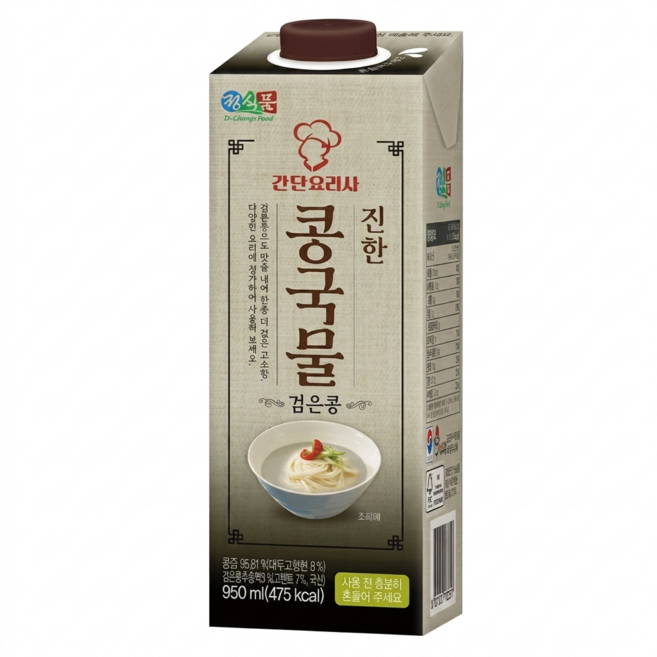 정식품 진한 콩국물 검은콩, 950ml, 4개