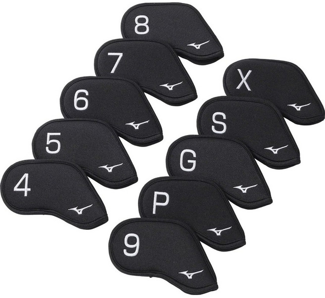 미즈노 골프 아이언 커버 세트 남녀공용, 블랙