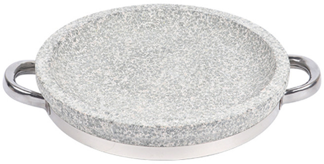 귀월미 구이용 돌판 소고기 삼겹살 고기 불판 구이판 구이용 돌판, 1개, 24cm