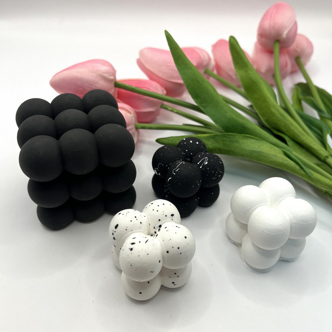 레브시엘 큐브방향제 인테리어 오브제, 소, 블랙, 홀리데이판타지