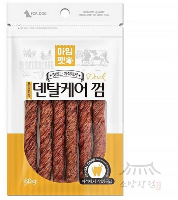 우노상점 아임펫 덴탈케어 껌 80g - 오리고기맛 강아지건강껌