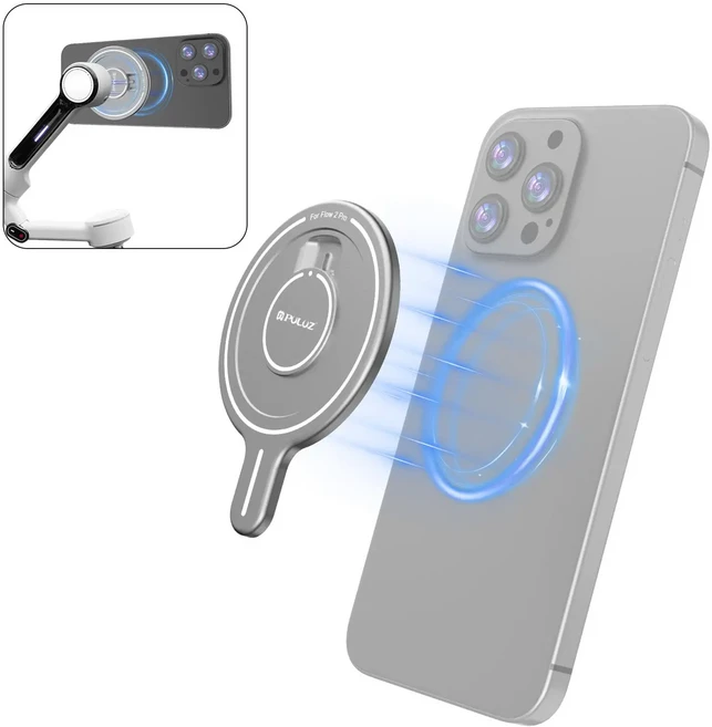Insta360 Flow 2 Pro PULUZ 마그네틱 폰 마운트 어댑터, 01 Silver