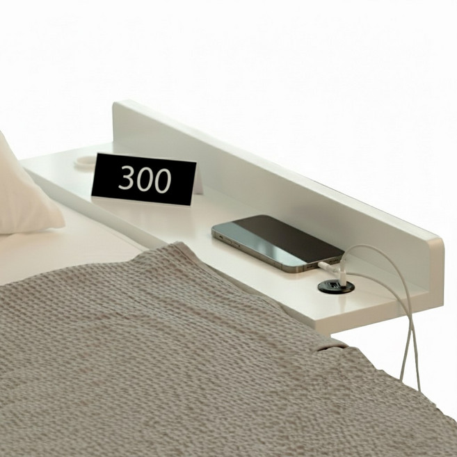 국내제작 아이린 엘린 침대 협탁 선반 틈새장, 화이트