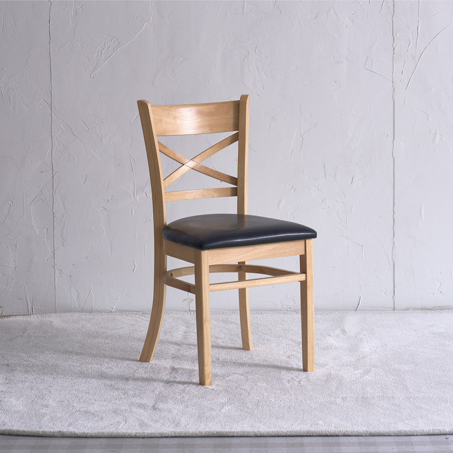 퍼니인어스 원목 카페 식탁의자, 2개, 캐빈체어_내츄럴