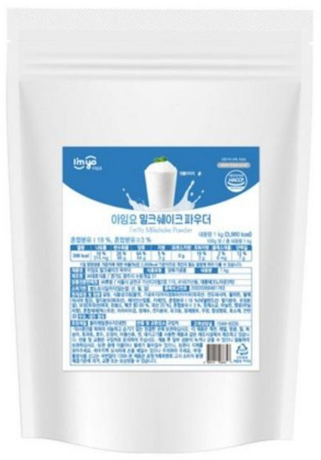 아임요 밀크쉐이크 파우더, 1kg, 1개입, 1개
