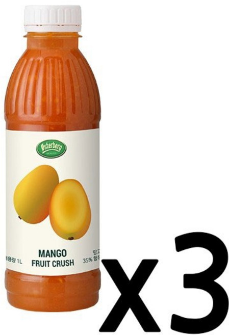 오스터버그 망고 크러쉬 1L 3개세트, 3개