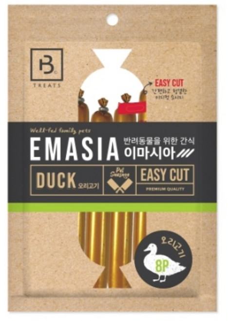 이마시아 오리고기 소세지 8개입, 오리고기 x 5개, 15g, 1