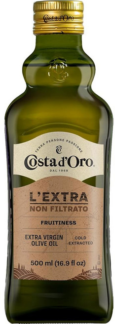 Costa d Oro L'Extral Unfiltered EVOO 500ml | 코스타도로 언필터드 올리브오일, 1개