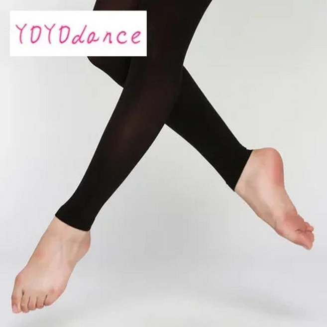 발레 댄스 스타킹 소프트 레깅스 풋리스 팬티, 색상: 2. Black / 크기: D. LA