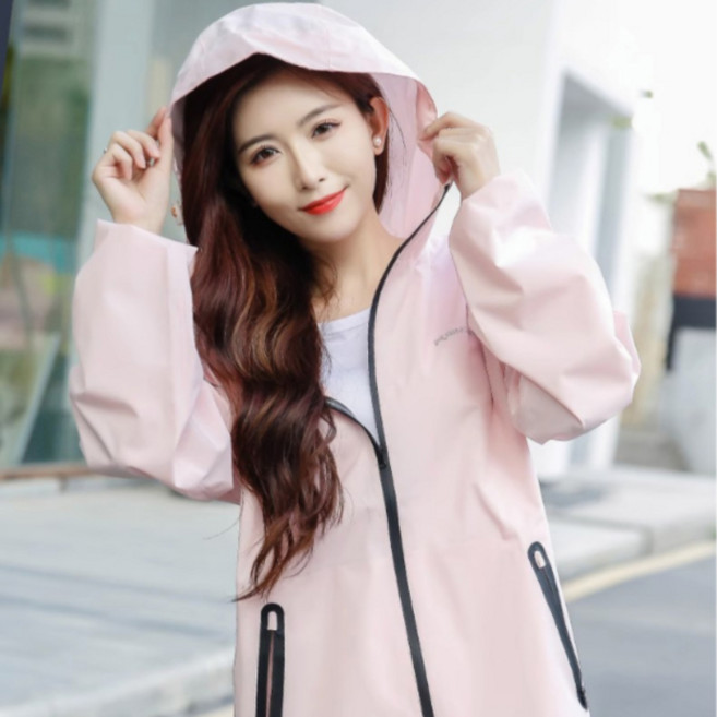 골프 시즌 레인코트 바람막이 상하세트 남성용 방풍 방수, 1개, 핑크블랙