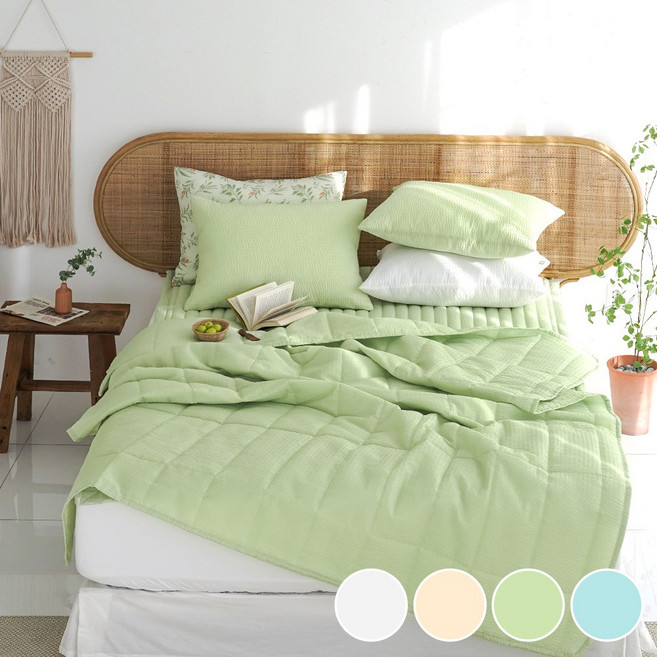 [올리비아데코] 청량감 200% 스윗썸머 시어서커 리플 여름 누비이불(Q)