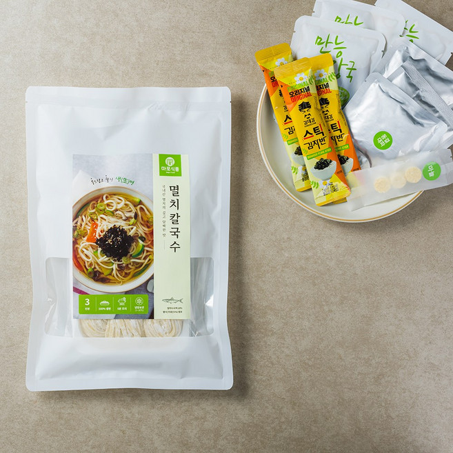 [마포식품] 마포멸치칼국수 3인분 밀키트 세트, 567g, 1개