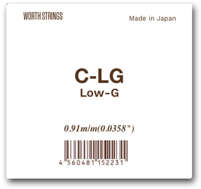 Worth 워스 우쿨렐레 카본 스트링 현 세트, C-LG (로우쥐낱선)