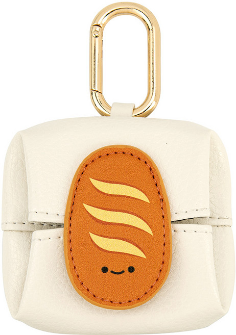 미니 수납 지갑 이어폰 케이스 립스틱 파우치 여성 동전지갑 키링, 1개, 빵