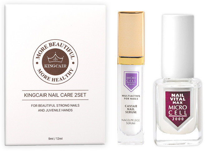 [2종 세트] 마이크로셀 바이탈 맥스 1개 & 캐비어 네일 세럼 1개 손톱영양제 손톱강화제 네일영양제