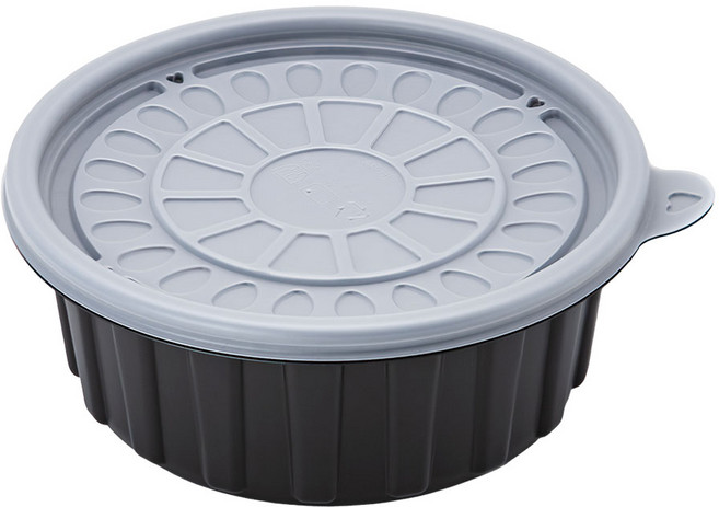 [일용상회]신형 미니 탕용기 JH 158파이 소 650ml 400세트 PP 검정 삼계탕용기, 400개, 1세트