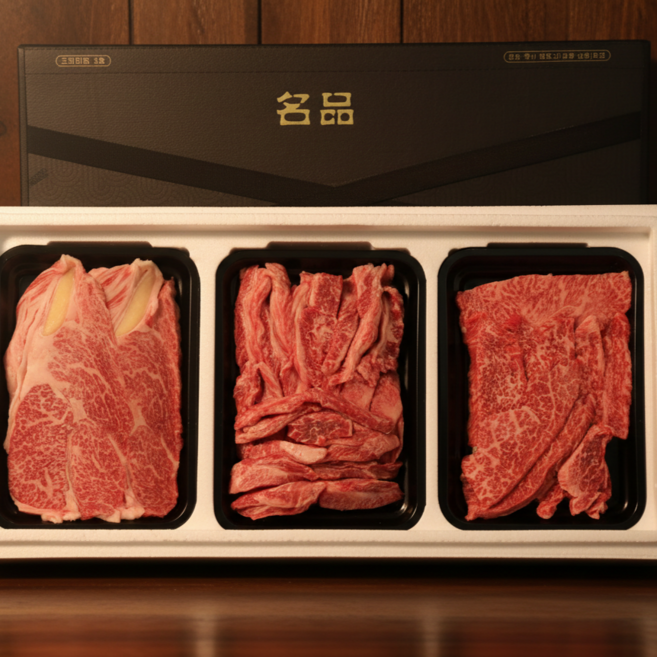 설명절 국내산 소고기 프리미엄 투쁠 정성가득형 8호 한우 선물세트, 1세트