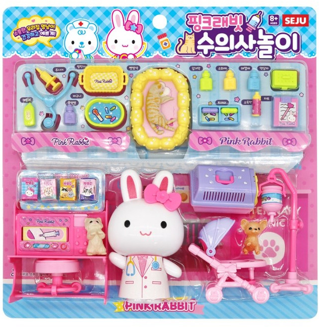 핑크래빗 수의사놀이 역할놀이 장난감, 1개, 단품