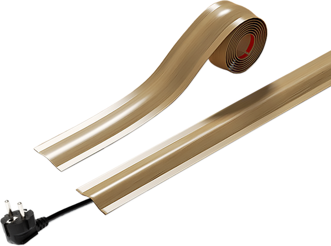 리빙로드 PVC 전선 정리용 케이블 커버 (롤 타입), 우드, 1개