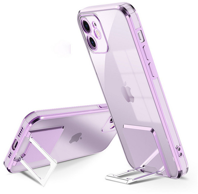 하루글림 클리어 메탈프레임 킥스탠드 트레이 휴대폰 케이스