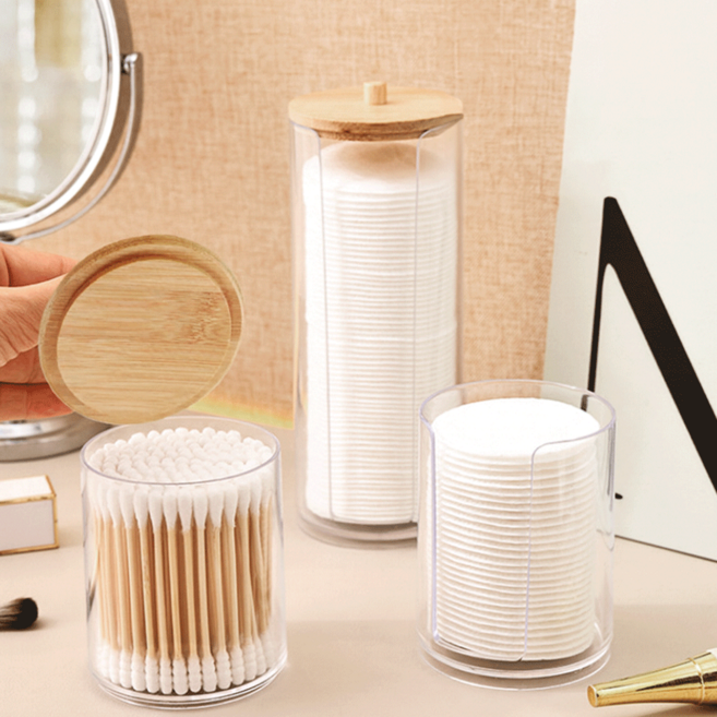 벨로딜 심플정돈 깔끔미니멀 면봉 화장솜 정리함, 2개