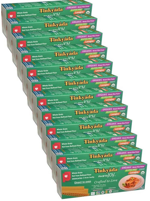 Tinkyada 유기농 글루텐 프리 현미 라자냐 국수 283.5g(10온스) (12팩) - 프리 GMO 코셔 비건 친화적 라자냐 캐서롤 및 파스타 베이킹에 적합1251, Tinkyada 유기농 글루텐 프리 현미 라자냐 국수,