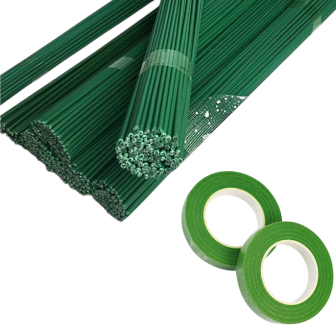 꽃철사 100P+테이프2P, 30cm, 1세트