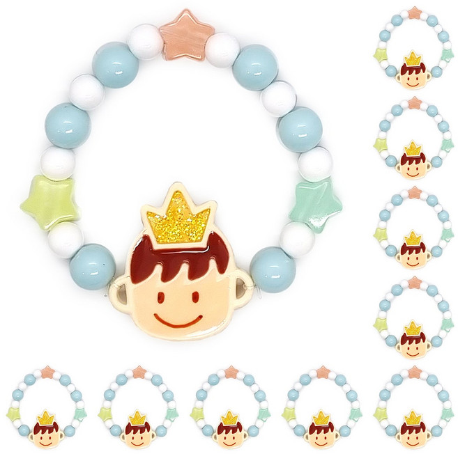 DIY모아 왕자팔찌만들기x10개 내친구 새학기 얼굴꾸미기, 10개