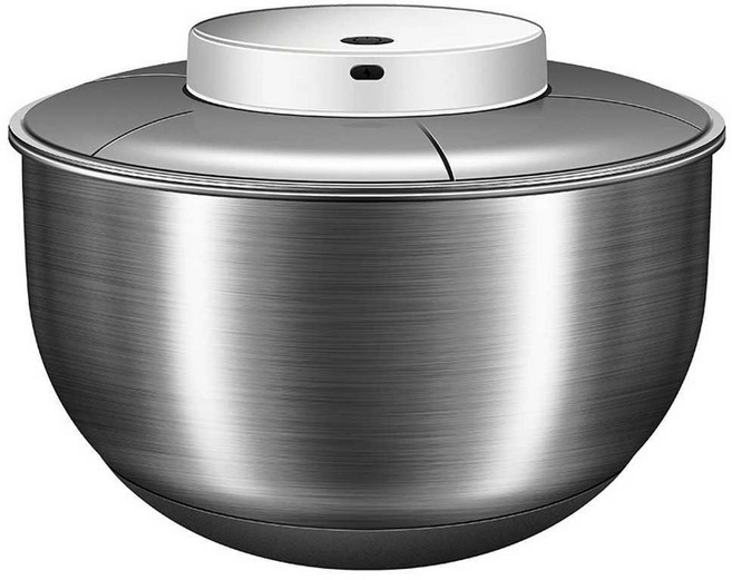 독일 스텐 무선 야채 탈수기 스테인레스 스틸 샐러드 핸드 크랭크 자동 채소 탈수기, 1개, 상세 페이지 참고