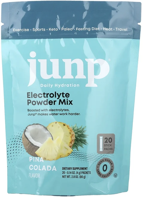 효과가 좋은 JUNP Hydration 전해질 파우더 믹스 피나콜라다 스틱팩 20개 개당 4g(0.14oz) 최저가격, JUNPHydration전해질파우더믹스피나콜라다스틱팩2 - 쿠팡