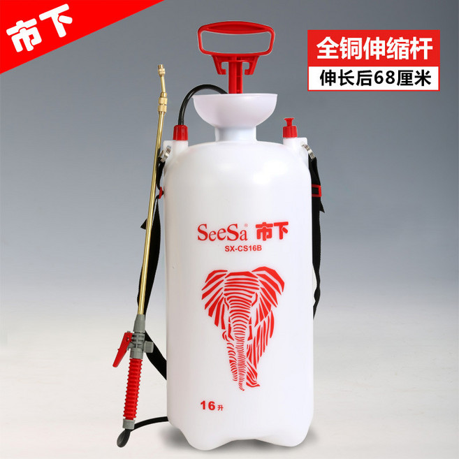 市下牌 戶外淋浴器 7.5米彈簧水管 / 多功能水槍 7種水花模式 16L, 1個, 16L全銅伸縮桿