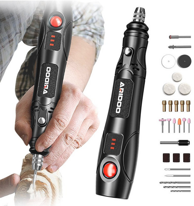 Nicshico 미니 핸디형 USB 전동 그라인더 세트, 1세트