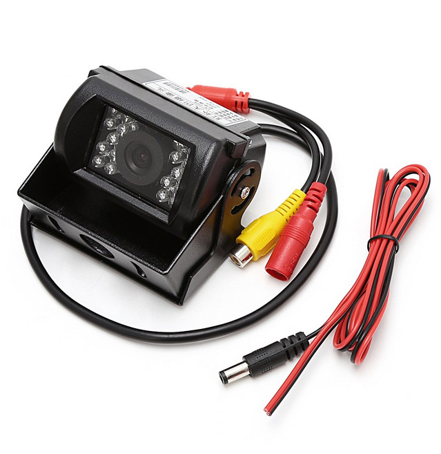 18 IR LED 차량 백미어 카메라 나이트 시력 광각 방수 트럭 버스, 검은색, 1개