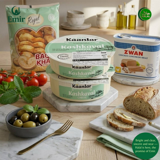 .Premium Halal Turkish Kanlar Kashkaval Cheese 프리미엄 정통 할랄 터키산 카안라르 카슈카발 치즈 (세미하드 옐로우 치즈), 1개, 250g