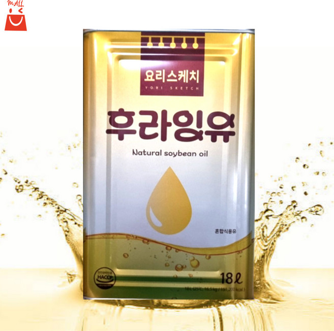 그린마켓 식용유 대두유, 1개, 일반식용유, 18L