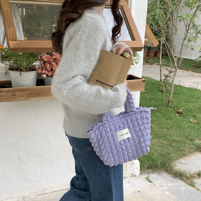 앱텔 분실방지 간편수납 구름 손가방