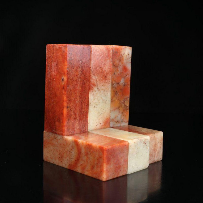 壽山石書畫篆刻印章, 1個, 壽山平頭1X5 3個