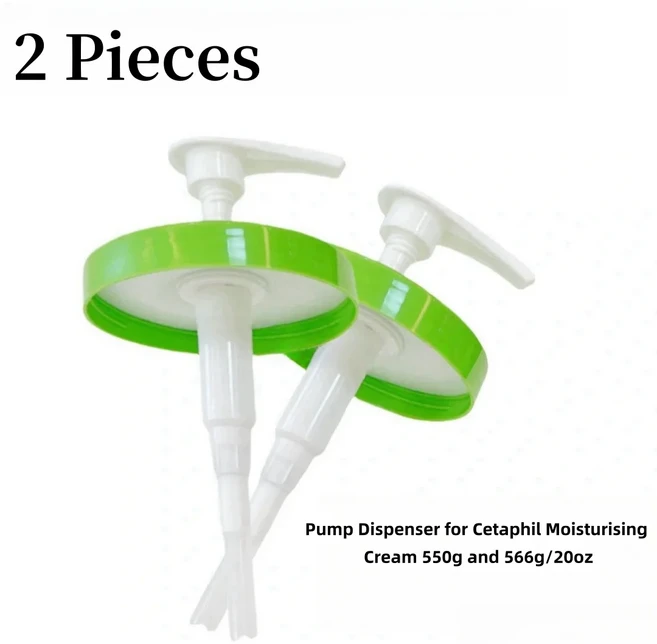 세타필 모이스춰라이징 크림 550g 및 566g/20oz용 펌프 디스펜서 바디 모이스처라이저와 호환되는 뚜껑이, 01 2 Pieces