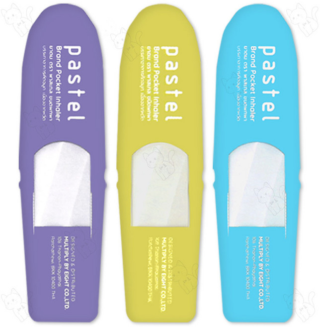 파스텔 야돔 포켓 인헤일러 오리지널 3종, 1세트, 퍼플+레몬+라이트블루