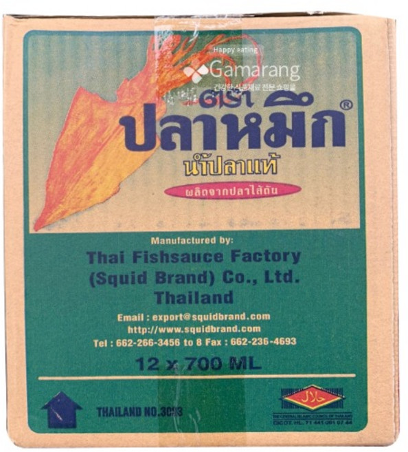 스퀴드 피시소스 700ml 12개입 태국 멸치액젓 분짜 분보싸오 남쁠라