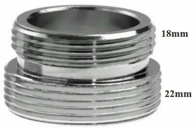 주방용품 16/18/20mm ~ 22mm 나사 탭 커넥터 정수기 액세서리 실버 워터 어댑터 수도꼭지 조인트 홈 개선, 05 18mm to 22mm outer, 1개