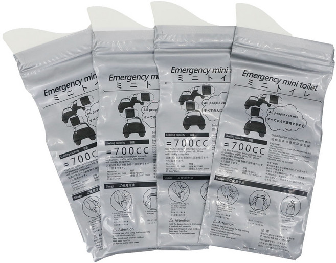 서준 캠핑 일회용 소벽백 700ml, 긴급 소변 주머니 4p, 4개